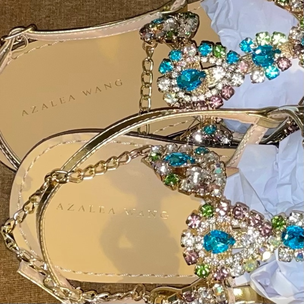 Women(10) Azalea Wang Daynna jeweled/sandal/strap - Picture 10 of 10